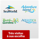 SeaWorld Orlando - Three Park Ticket - Acima de 3 anos 